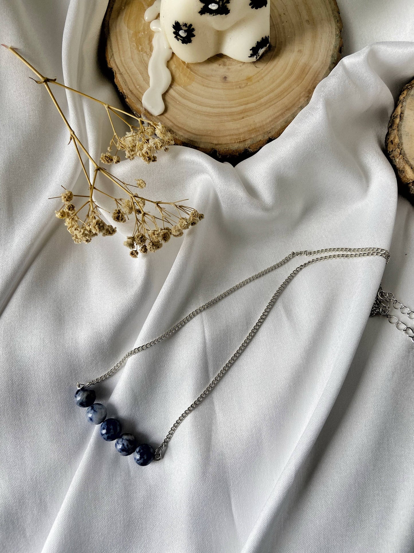 Sodalite Bead Chain Necklace Crystal Jewellery