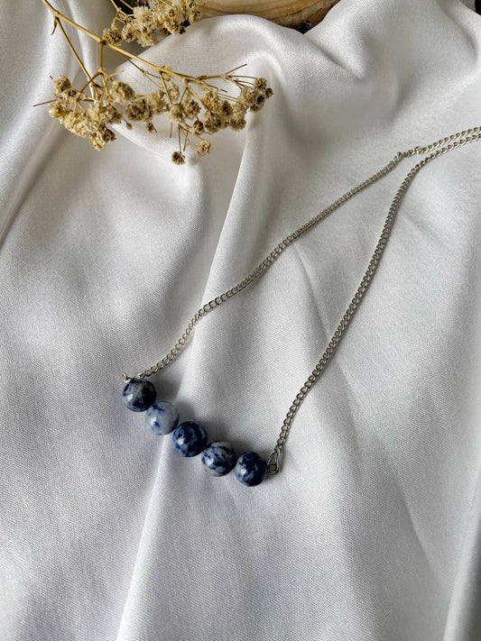 Sodalite Bead Chain Necklace Crystal Jewellery