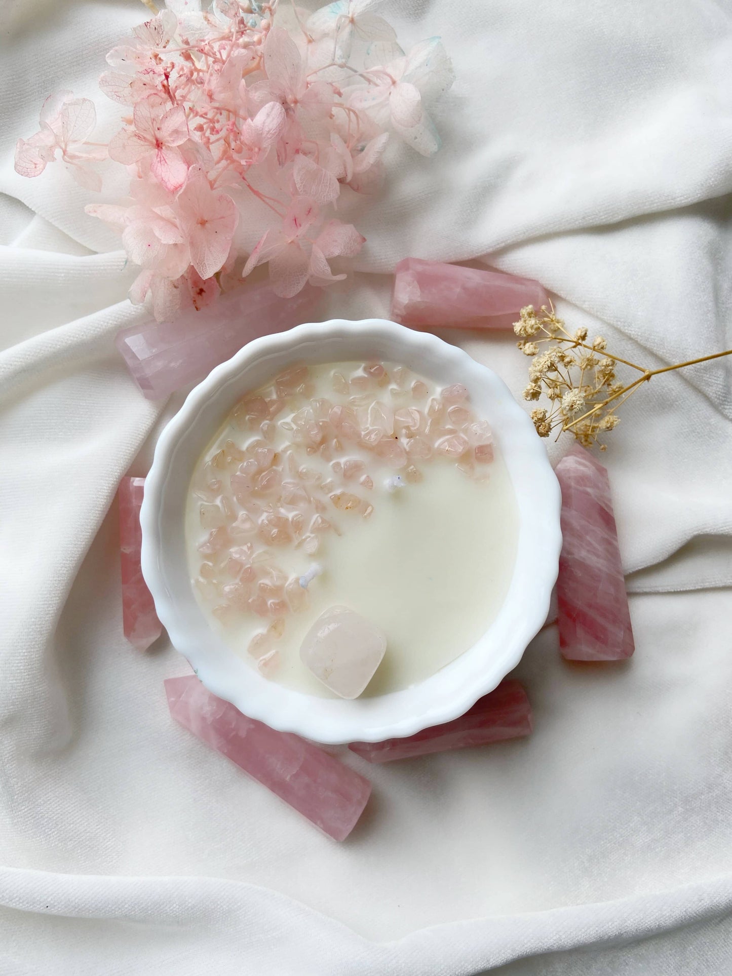 Rose Quartz Garden Candle Candles