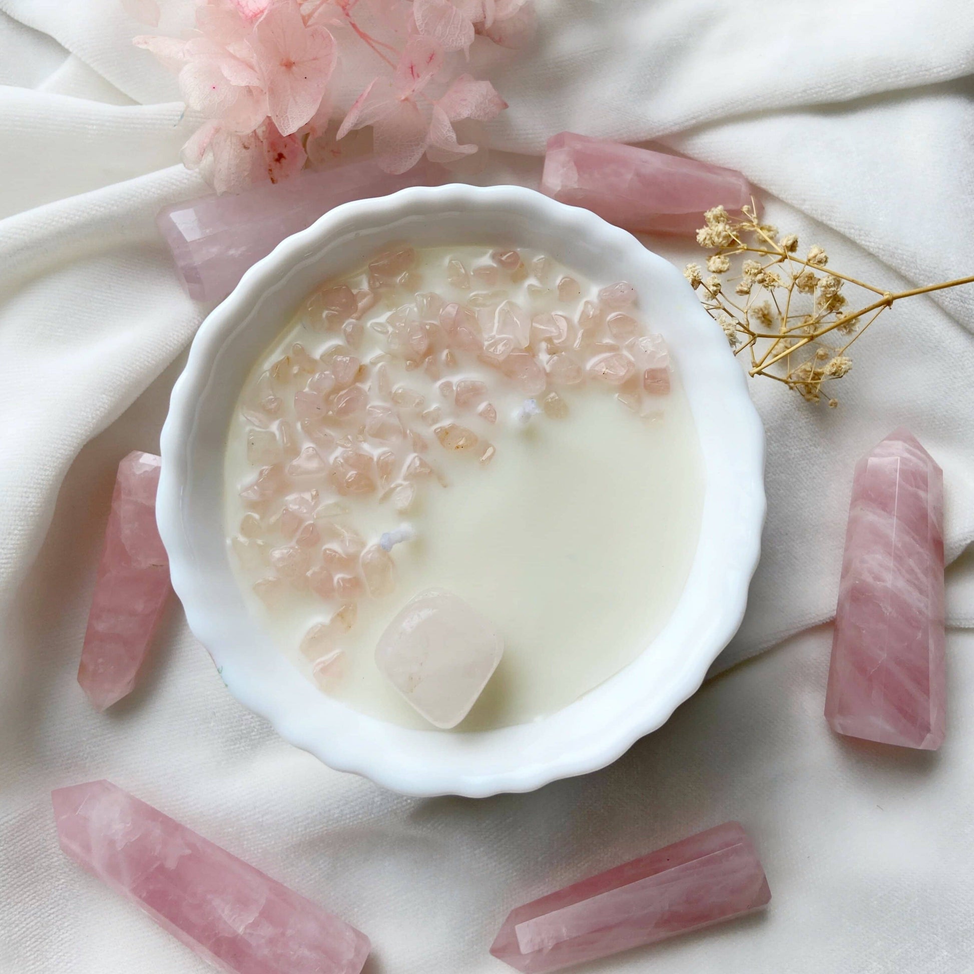 Rose Quartz Garden Candle Candles