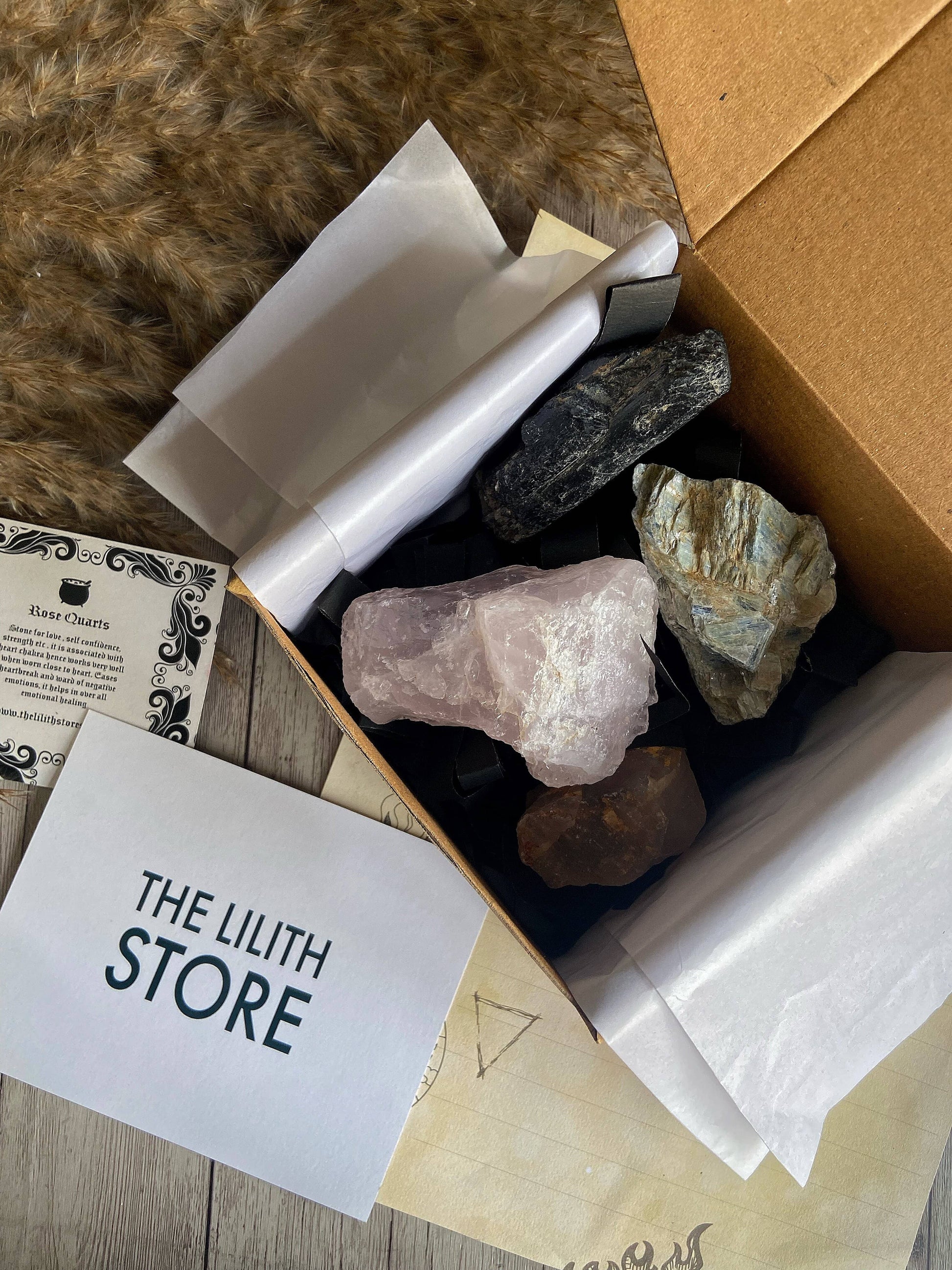 Raw Stones - Set Of 4 Crystal &