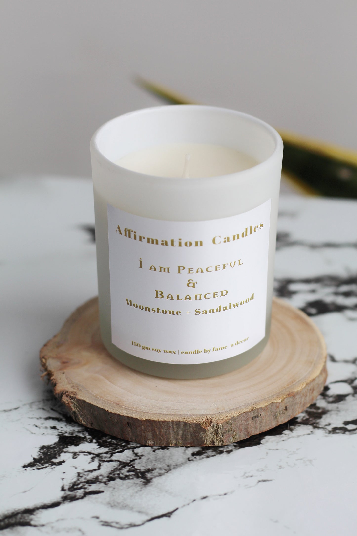 I am Peaceful & Balanced Scented Soy wax Candle