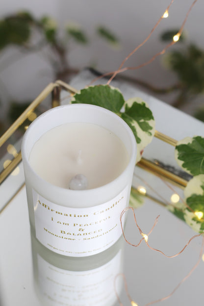 I am Peaceful & Balanced Scented Soy wax Candle