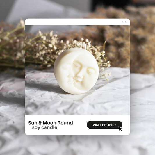 Sun & Moon Round Soy Candle | Pack of 2